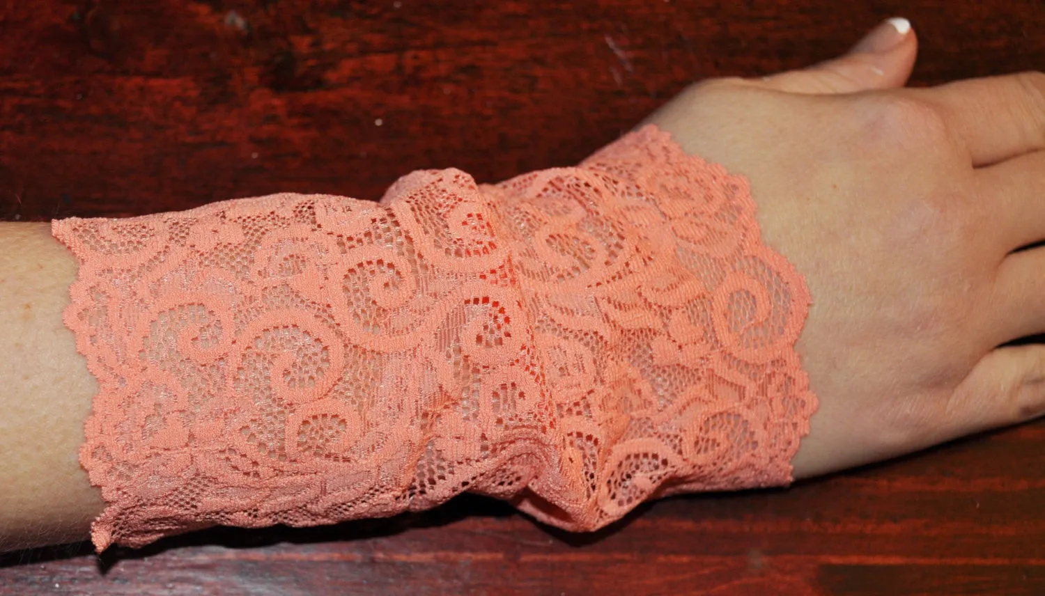 Stretchy Lace Wrist Cuff/bracelet Fashion accessory. Women Teens Tattoo Cover Up Cuff Pick your color choice
