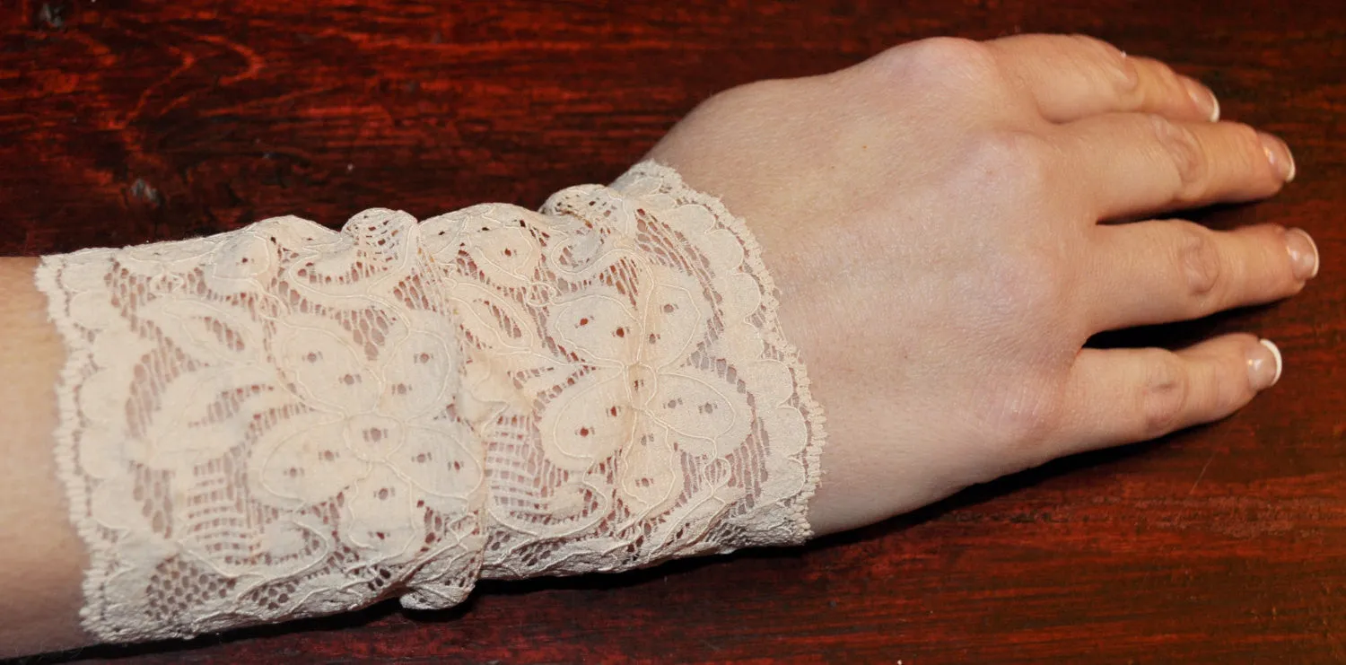 Stretchy Lace Wrist Cuff/bracelet Fashion accessory. Women Teens Tattoo Cover Up Cuff Pick your color choice