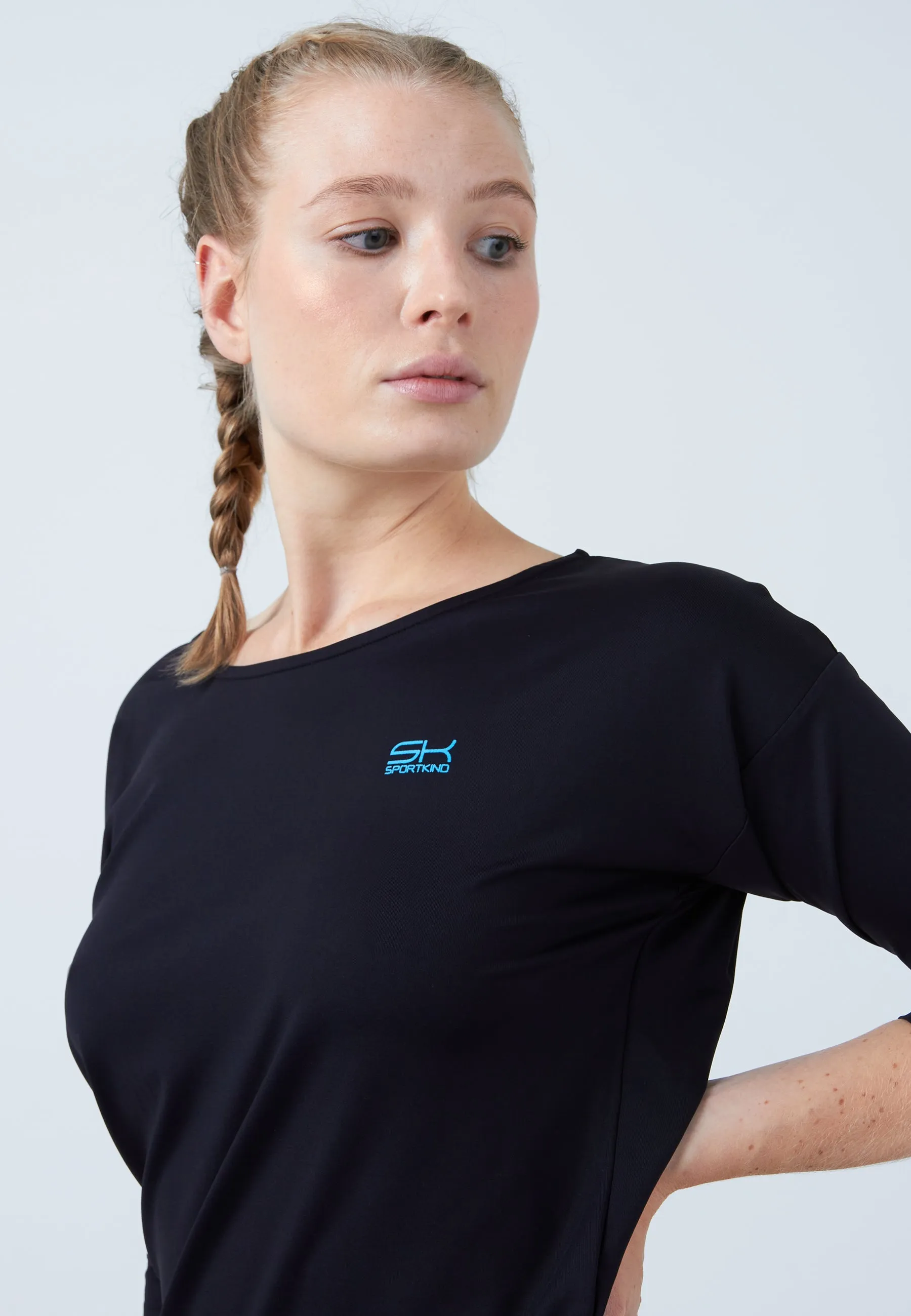 Tennis 3/4 Loose Fit Shirt, black