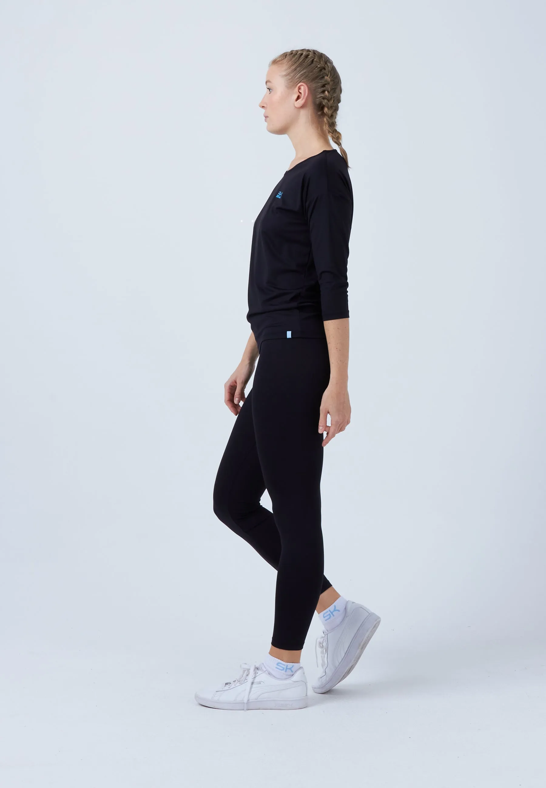 Tennis 3/4 Loose Fit Shirt, black