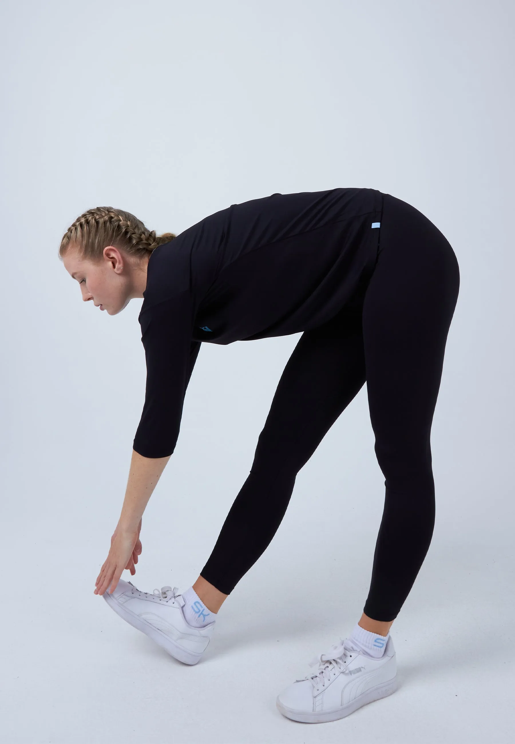 Tennis 3/4 Loose Fit Shirt, black