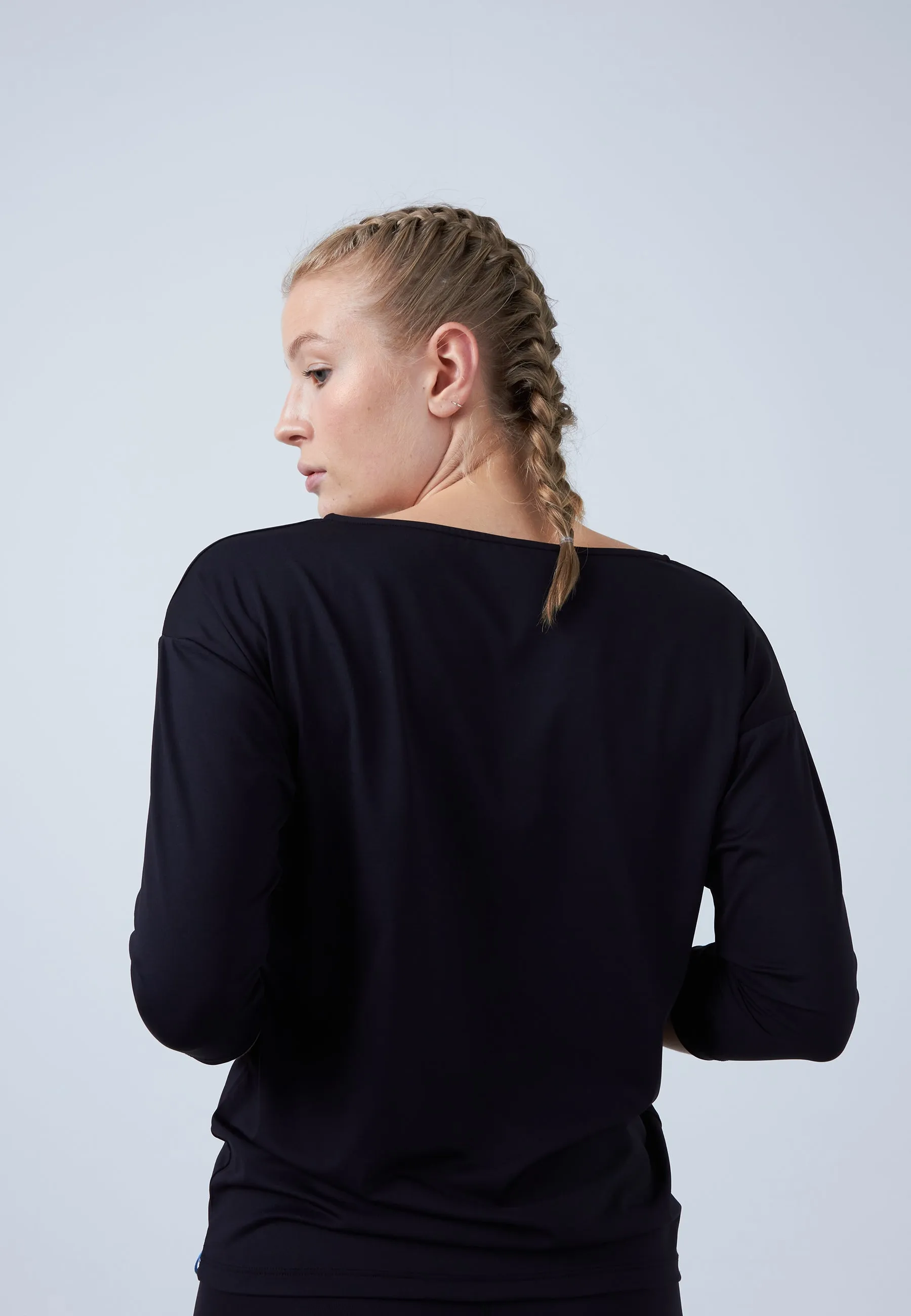 Tennis 3/4 Loose Fit Shirt, black