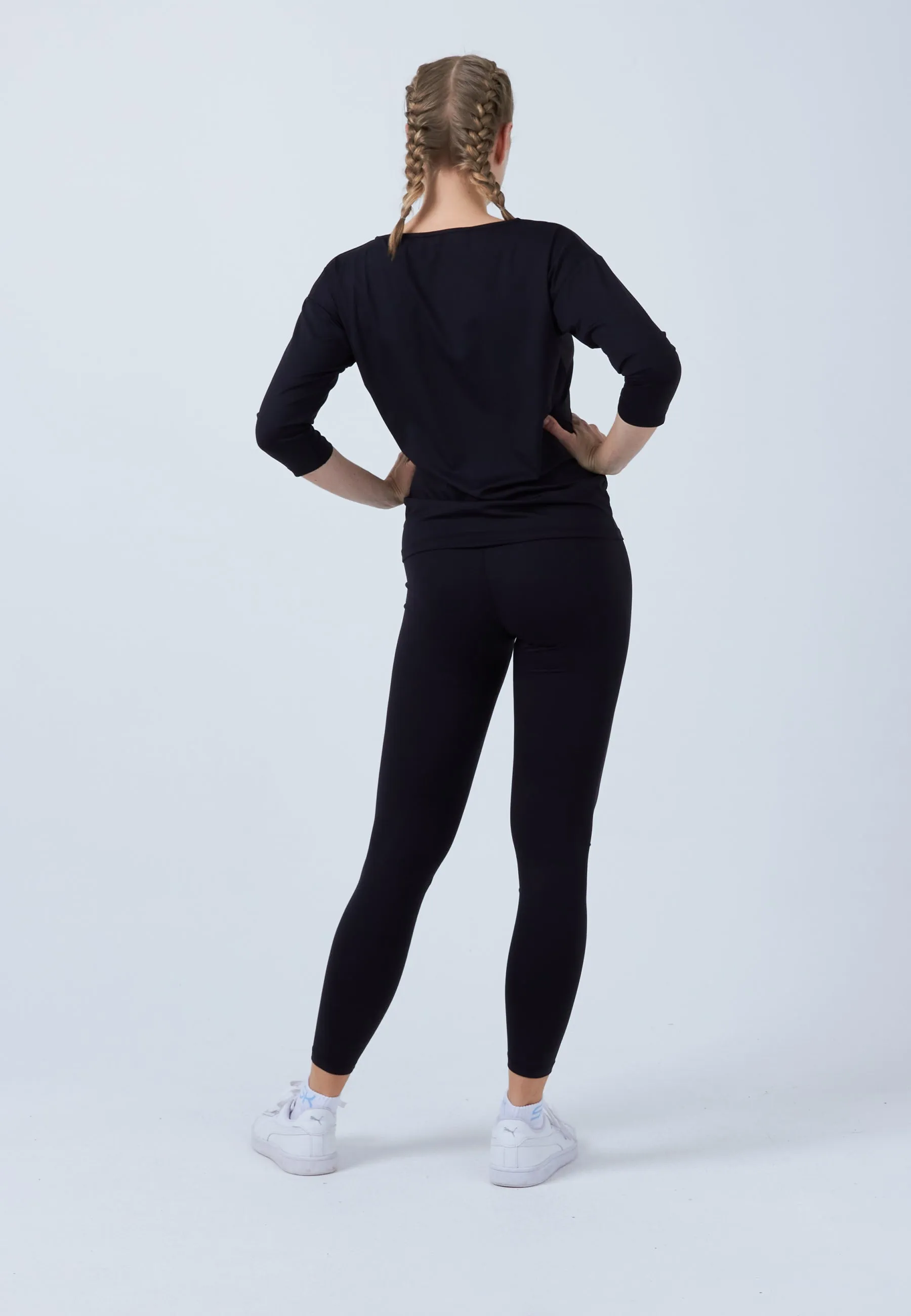 Tennis 3/4 Loose Fit Shirt, black