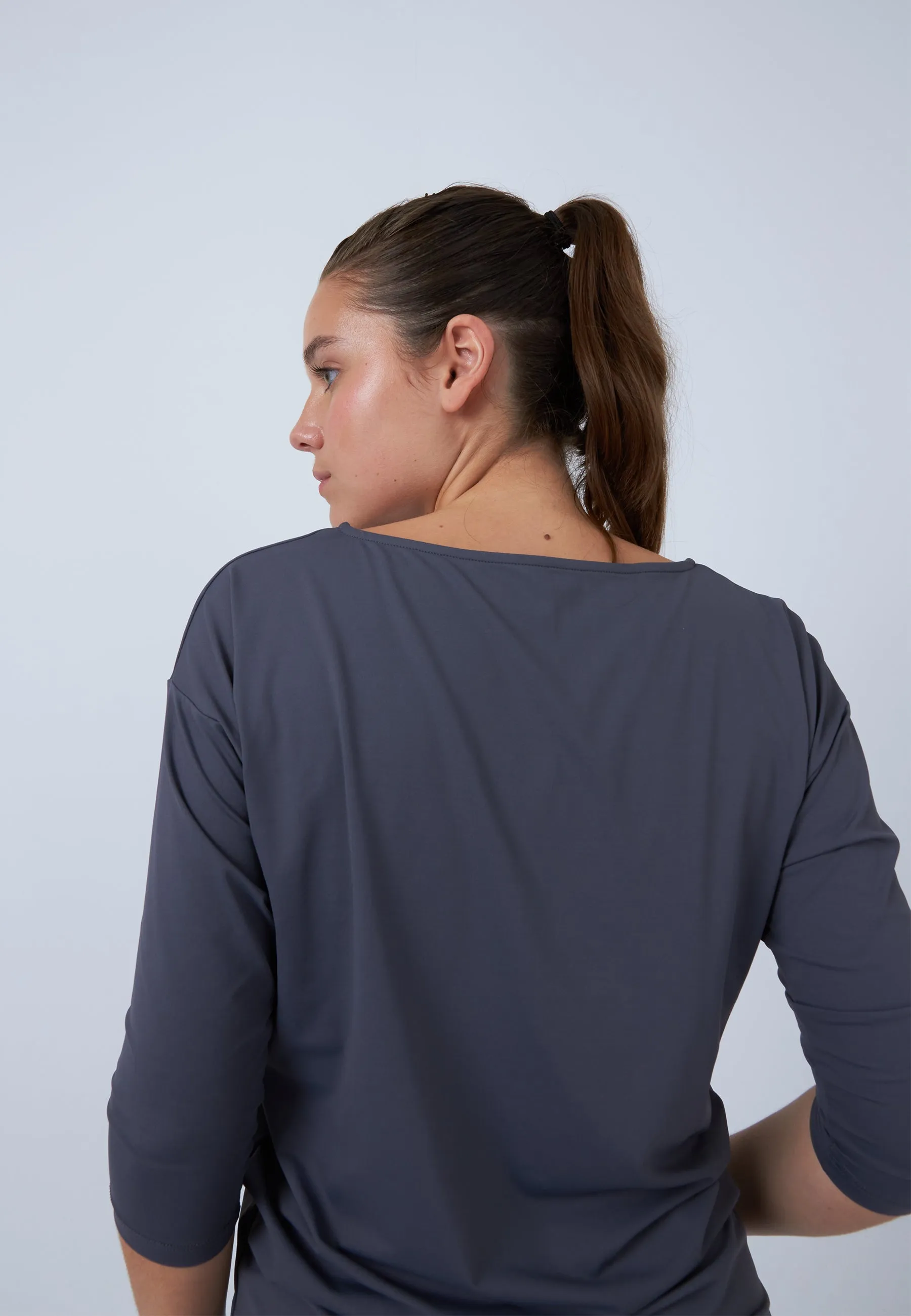 Tennis 3/4 Loose Fit Shirt, grey