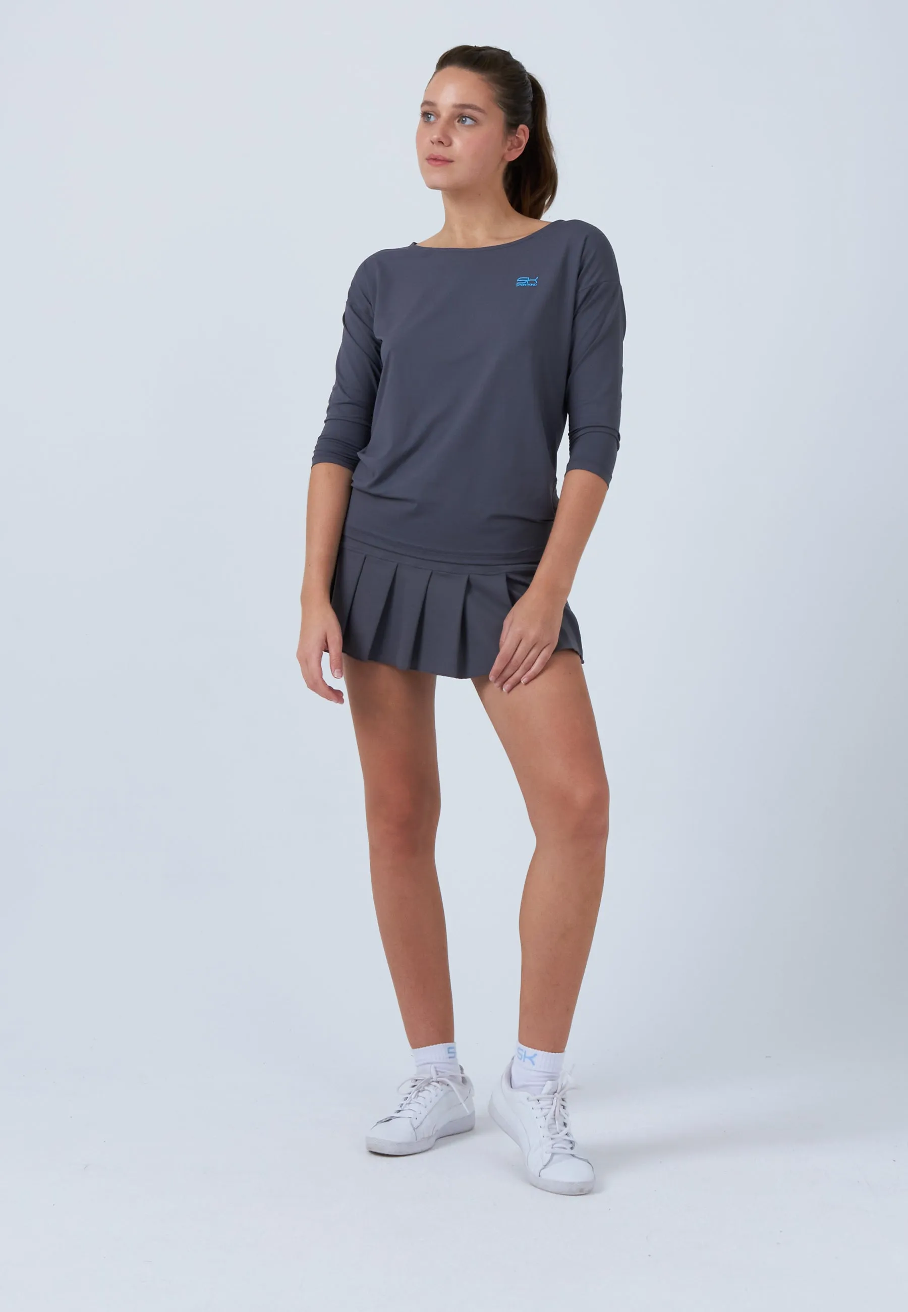 Tennis 3/4 Loose Fit Shirt, grey