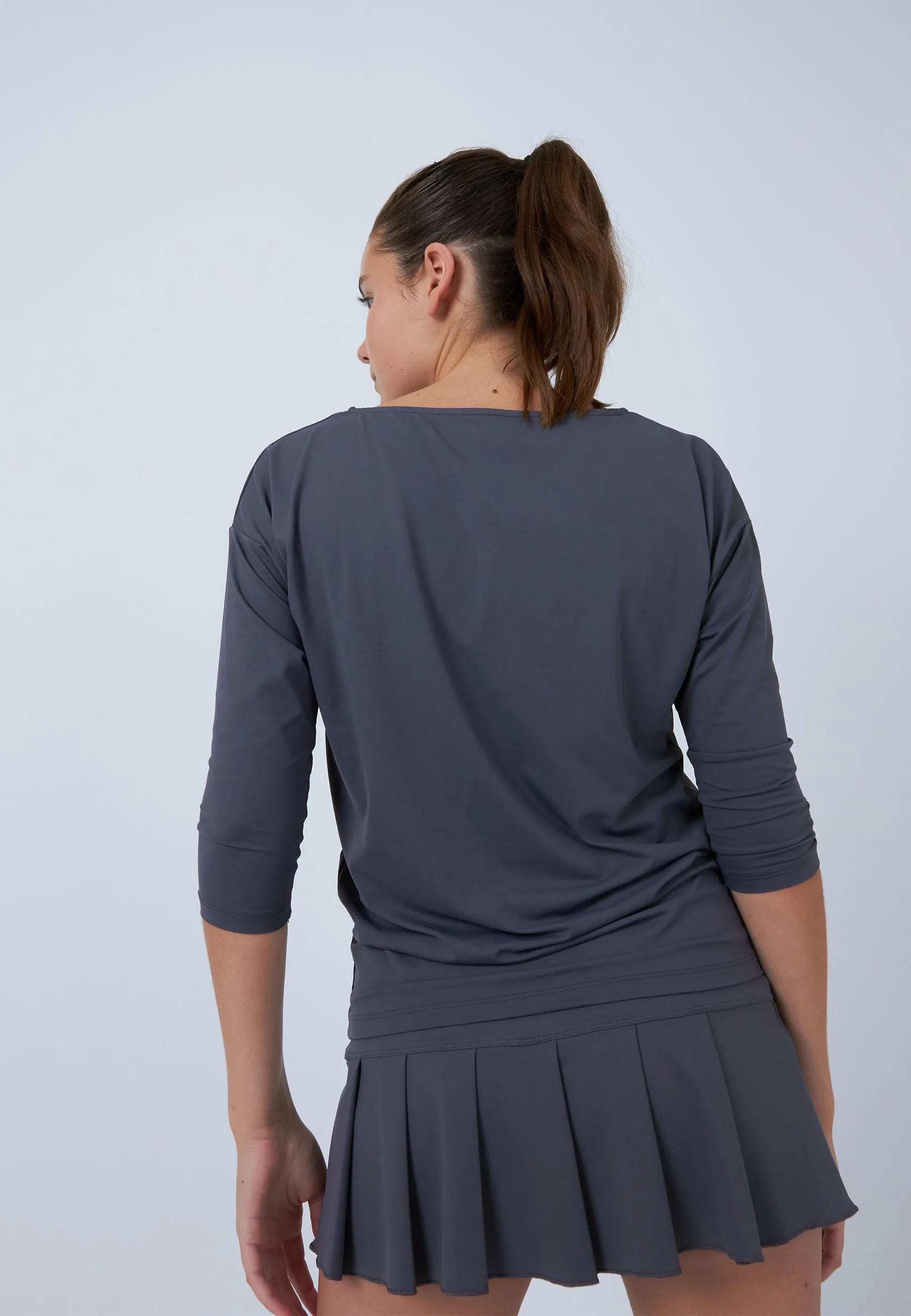 Tennis 3/4 Loose Fit Shirt, grey