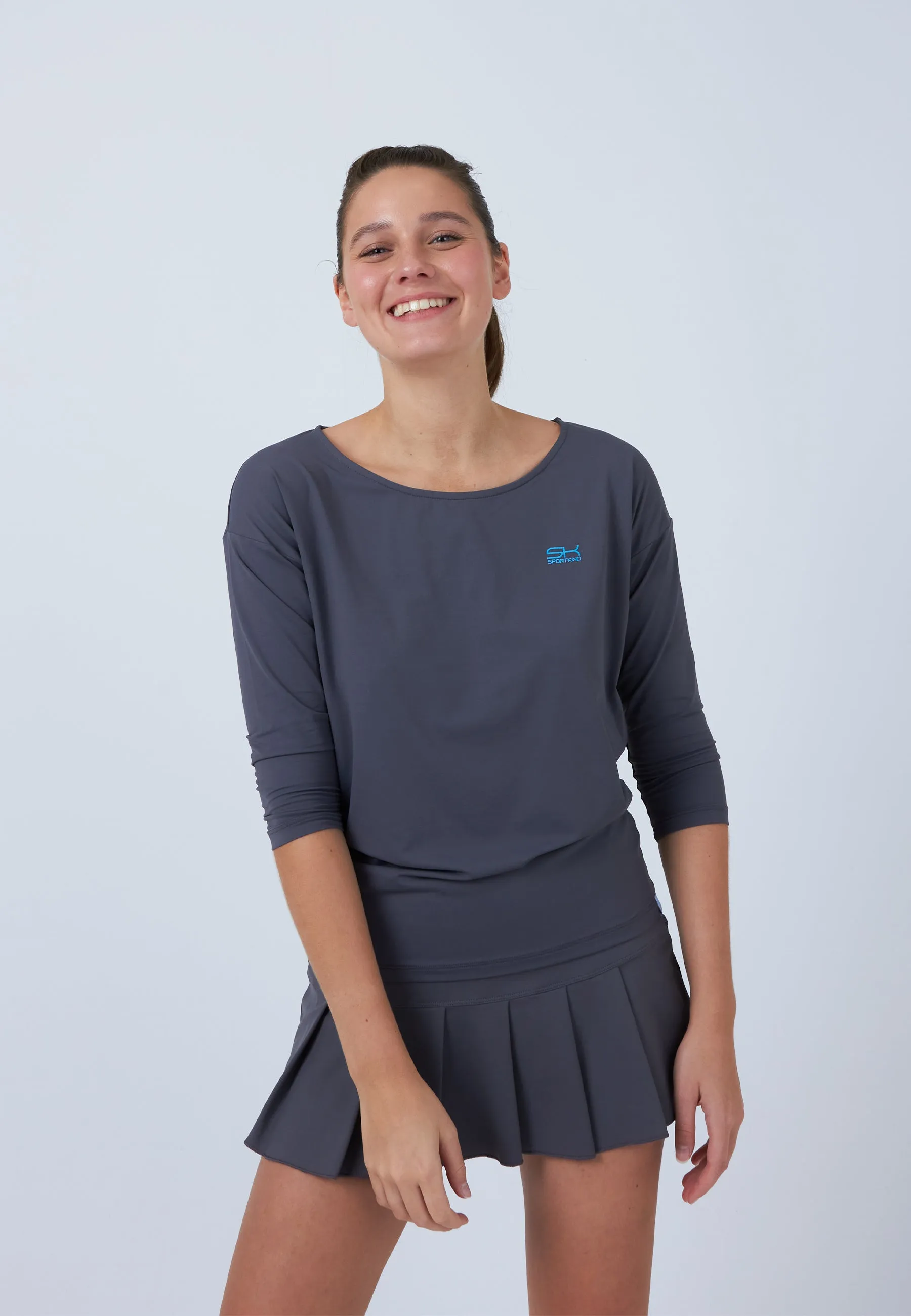 Tennis 3/4 Loose Fit Shirt, grey