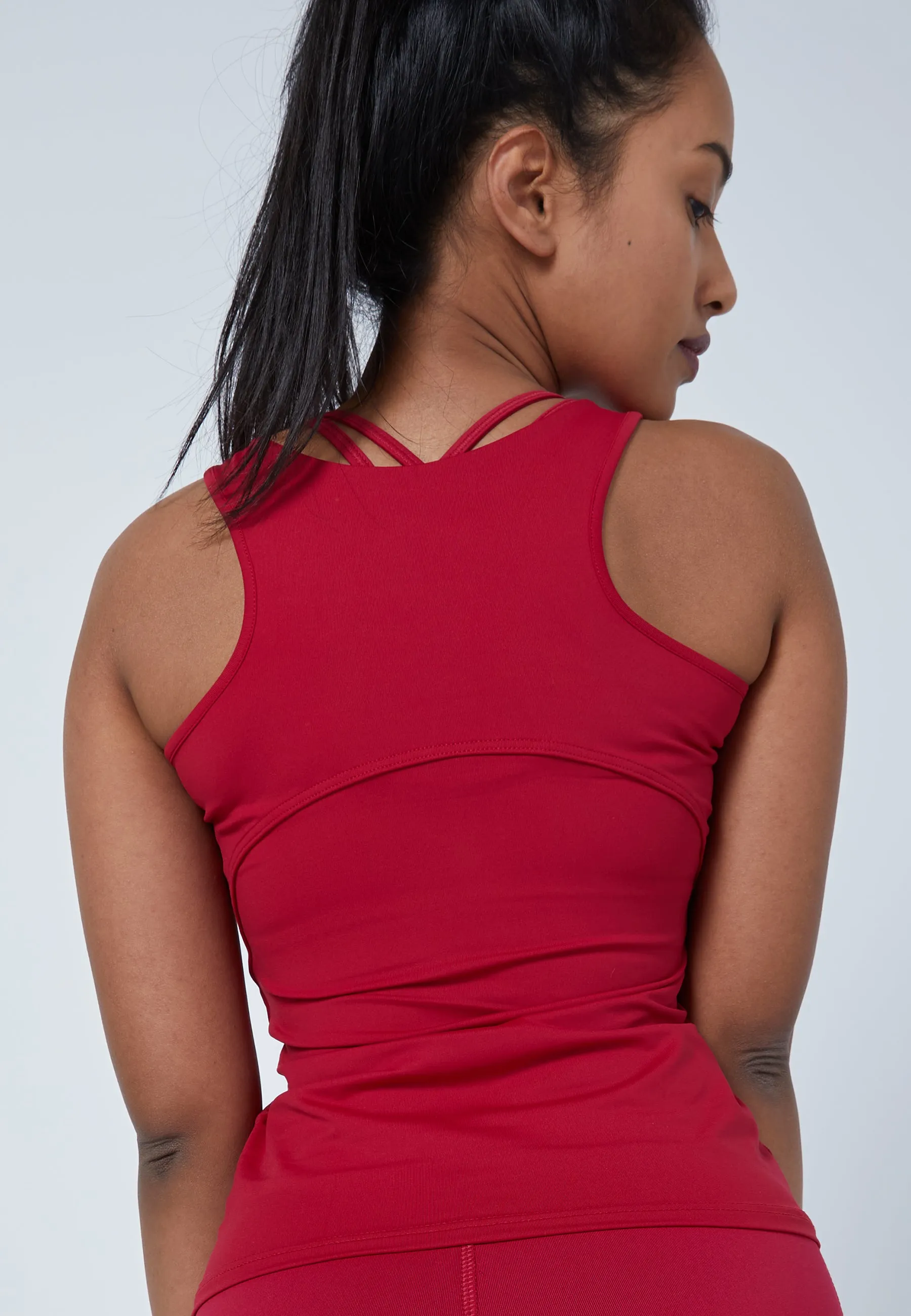 Tennis Tank Top, burgundy red