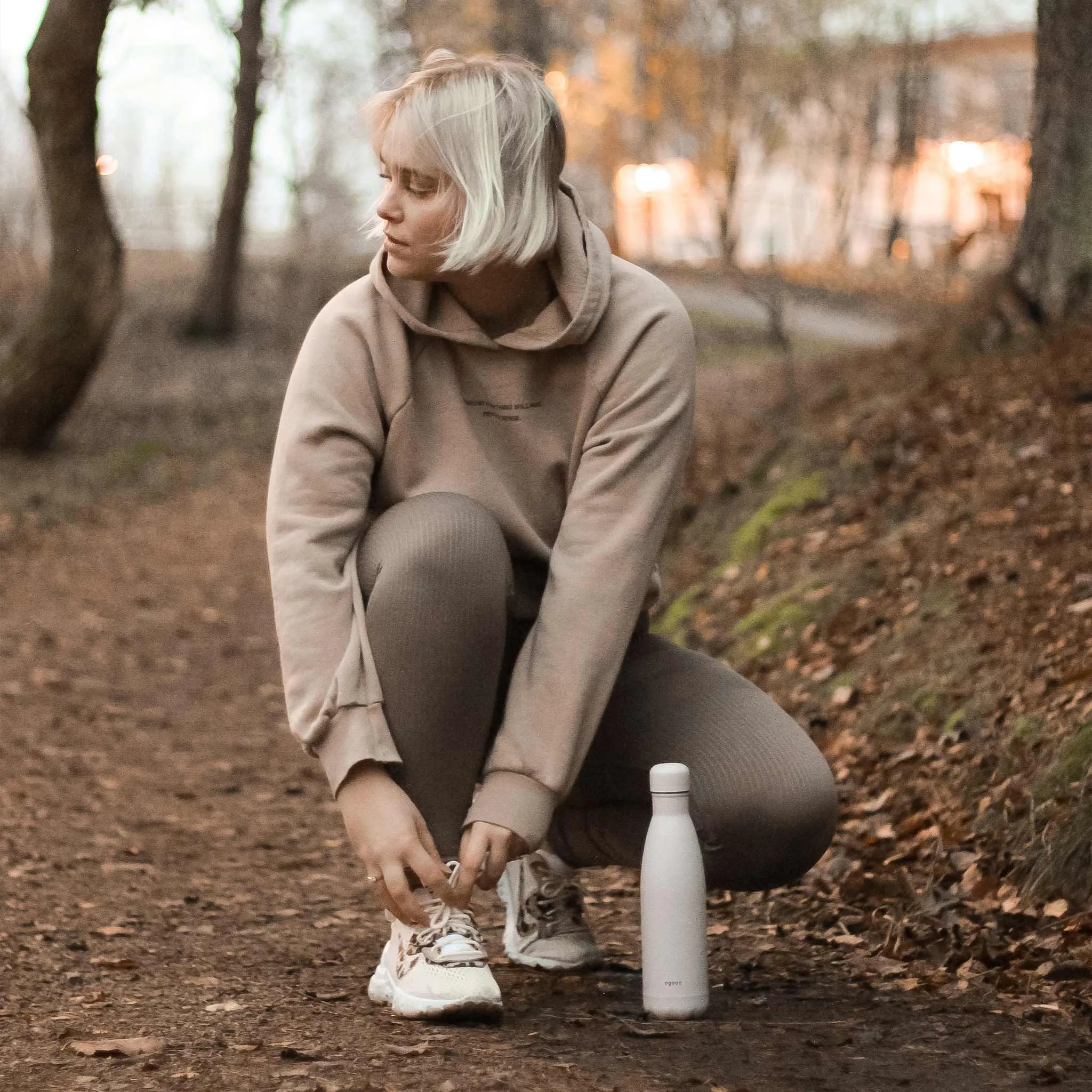 Thermal bottle made from recycled steel, Ultramarine Green