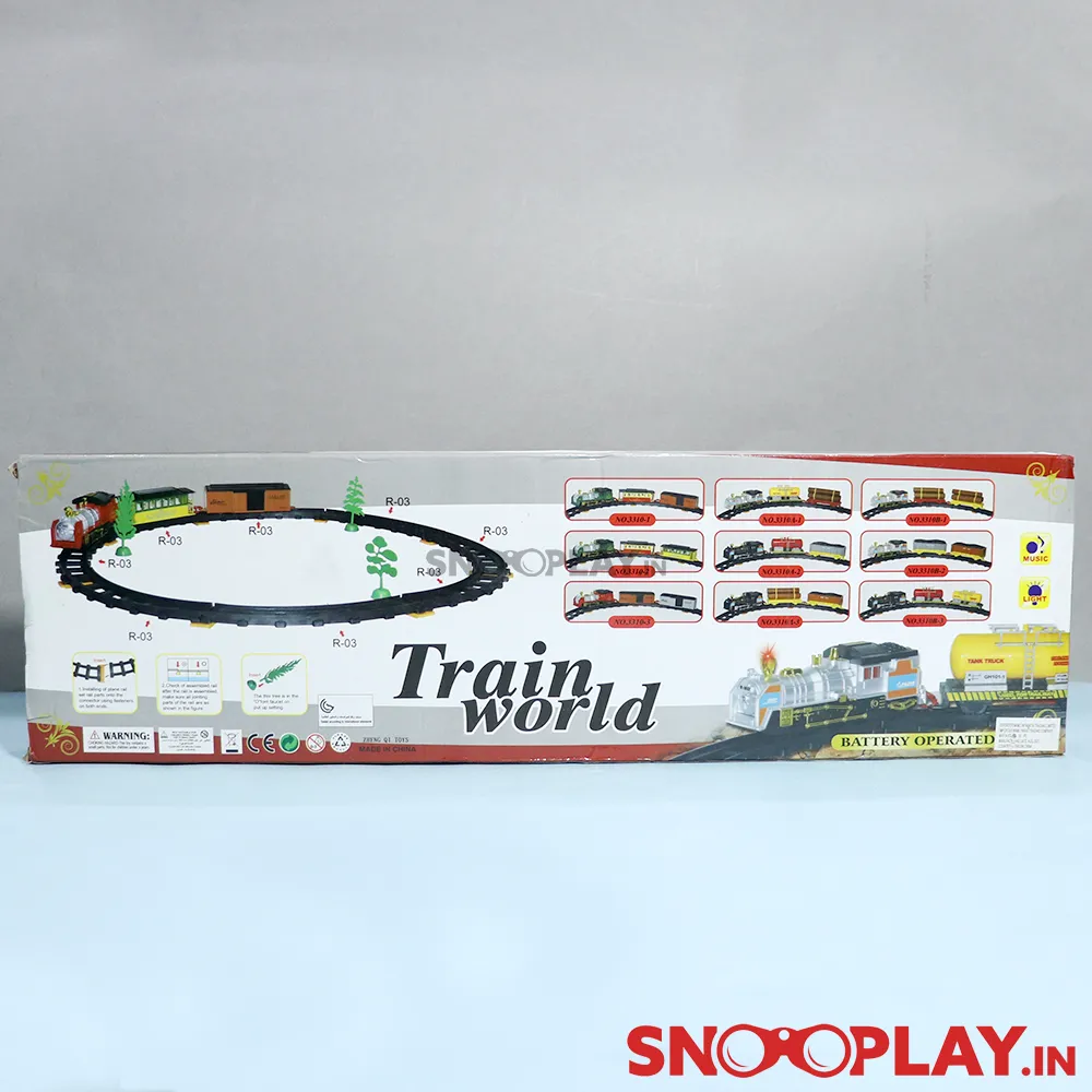 Train World - Toy Train Set For Kids (Battery Operated) with Sound & Light