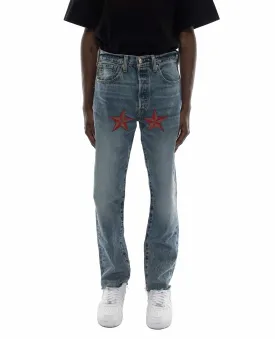Vickie Washed Blue Jeans