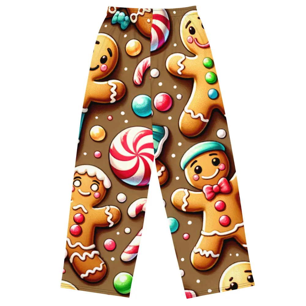 Whimsical Winter Wear Wide-Leg Pants