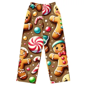 Whimsical Winter Wear Wide-Leg Pants