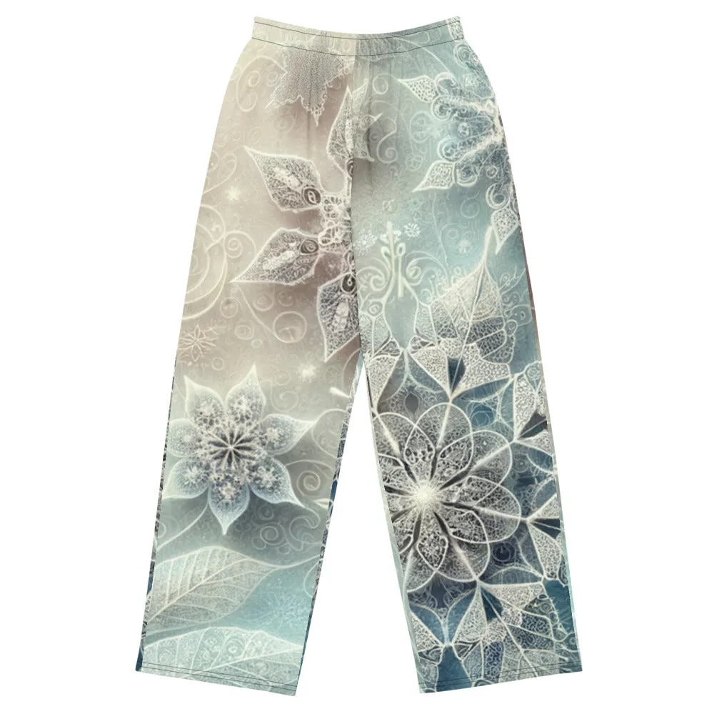 Whimsical Winter Wear Wide-Leg Pants