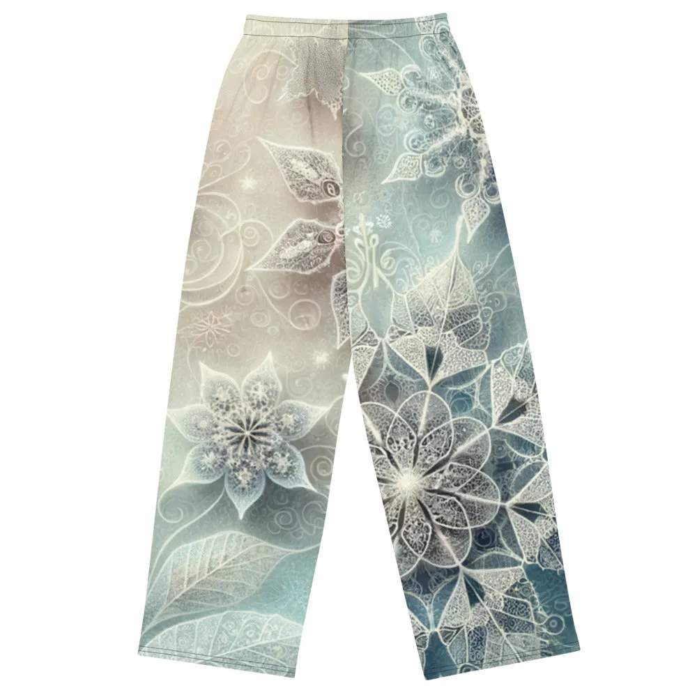 Whimsical Winter Wear Wide-Leg Pants