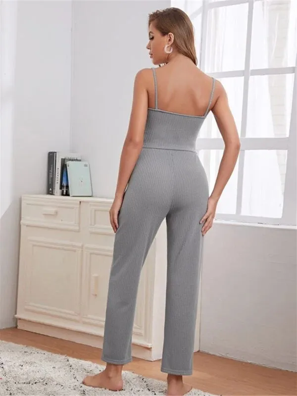 Women's Waffle Knit Loungewear Three Piece Set