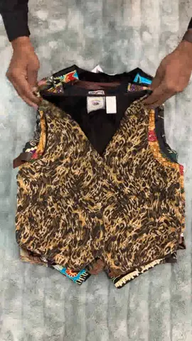 Y2k animal  and vintage print waistcoats(RX-557)